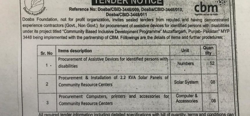 Tender 011 IFT Procurement of Computers & Acccessories for CRCs Tender 011 IFT Procurement of Computers & Acccessories for CRCs