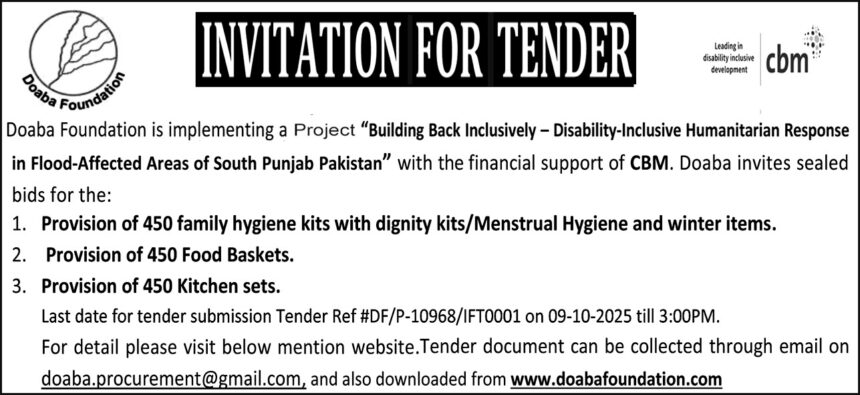 Provision of Family Hygiene Kits (including Dignity/Menstrual Hygiene Items), Winterization Items, Food Baskets, and Kitchen Sets.