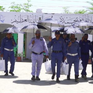Provision of Heatwave prevention Kits to Traffic Police Field Worker having excessive exposure to sunlight in UHI, printed with messages in District Layyah
